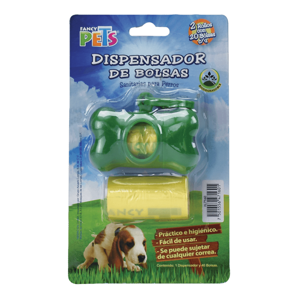 Dispensador con Bolsas 40 Bolsas Desechables